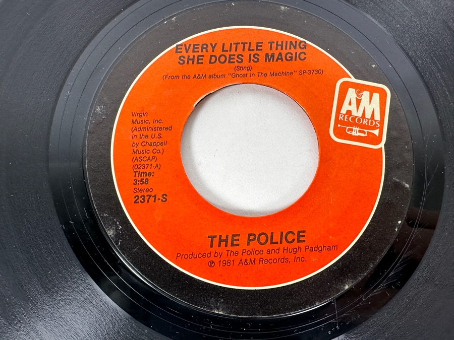 The Police - Spirits In The Material World 2390-S 1981 / Every Little Thing She Does Is Magic 2371-S 1981 / Synchronicity II AM-2571 1983 A&M Records 45 RPM 3 X Vinyl Records [Photo 3]