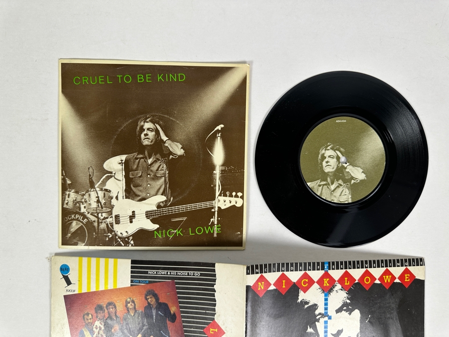 Nick Lowe - Cruel To Be Kind Radar Records ADA 43 1979 UK / Nick Lowe - My Heart Hurts F-Beat Records SAM 147 1982 45 RPM Vinyl Record [Photo 2]