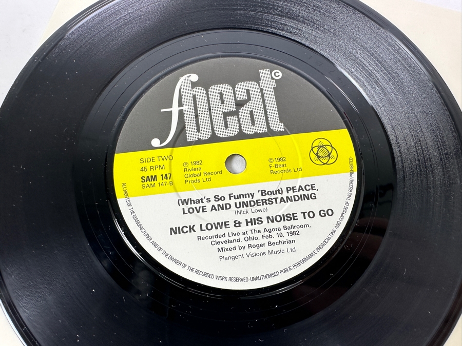 Nick Lowe - Cruel To Be Kind Radar Records ADA 43 1979 UK / Nick Lowe - My Heart Hurts F-Beat Records SAM 147 1982 45 RPM Vinyl Record [Photo 14]