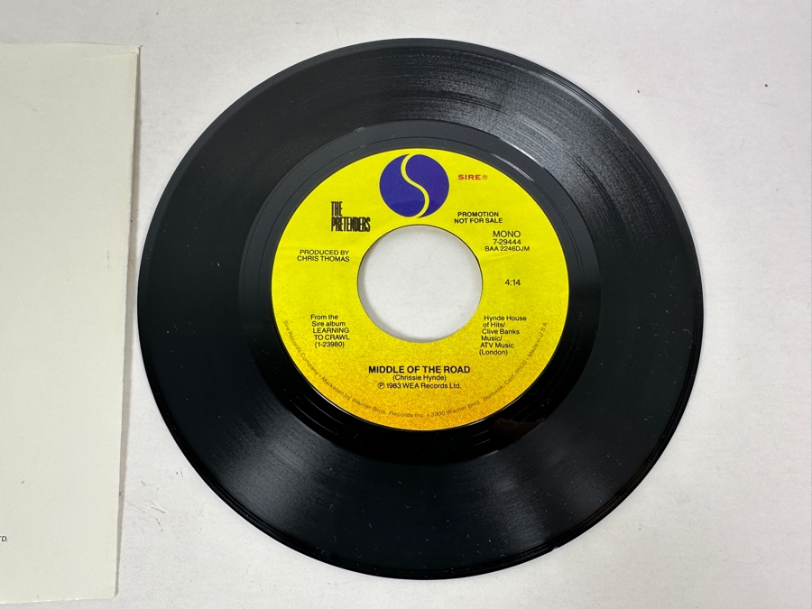 The Pretenders - Middle Of The Road Sire Records 7-29444 1983 45 RPM Vinyl Record Promo Copy [Photo 6]