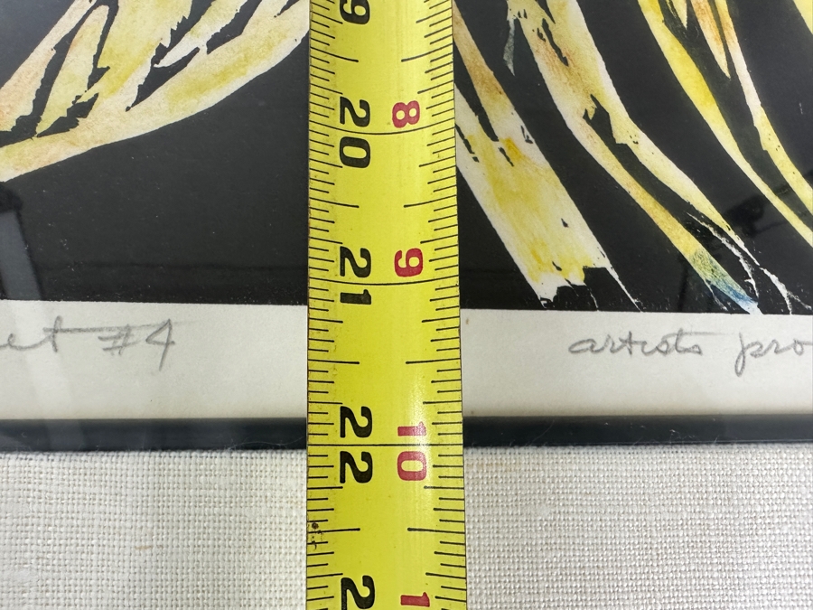 Irving Amen (1918–2011, American) Abstract Expressionist Lithograph Artist Proof Hand Signed By Artist Titled 'Prophet #4' 16.5 X 22 Framed 26 X 31 [Photo 9]