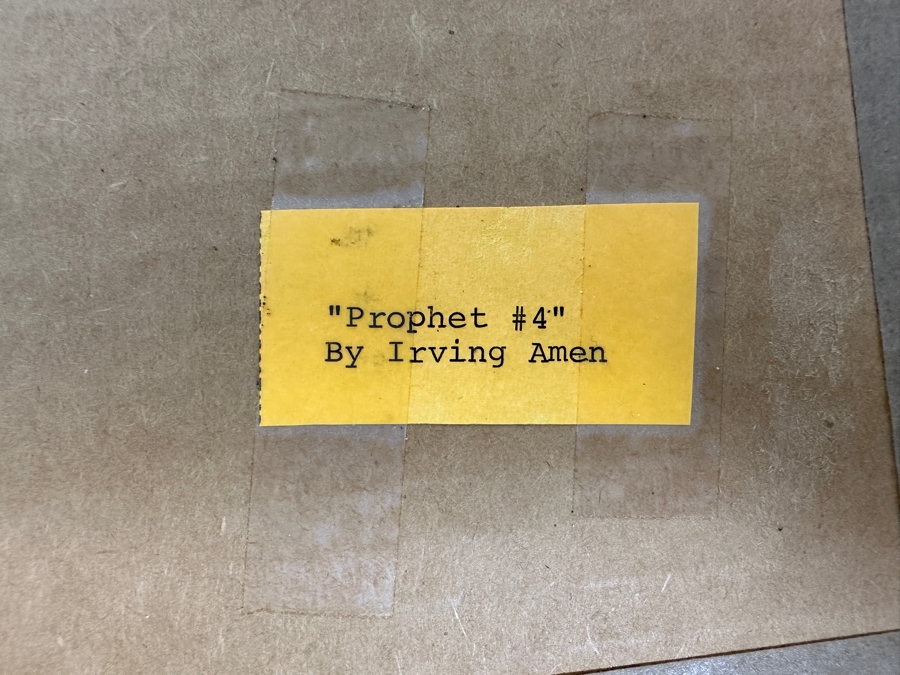 Irving Amen (1918–2011, American) Abstract Expressionist Lithograph Artist Proof Hand Signed By Artist Titled 'Prophet #4' 16.5 X 22 Framed 26 X 31 [Photo 12]