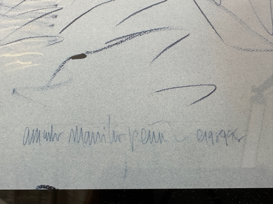 Amado Maurilio Pena, Jr (Born 1943) Hand Signed Artist Gallery Poster Titled 'El Taller On The Plaza' Indian Market / 1991 / Santa Fe Framed 25 X 34.5 [Photo 5]