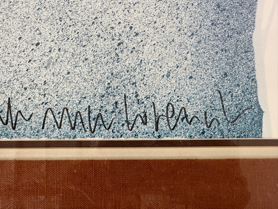 Amado Maurilio Pena, Jr (Born 1943) Hand Signed Print First Season Music At Angel Fire Summer 1984 New Mexico 27 X 19 Framed In Beautiful Inlaid Wooden Frame 34 X 25 [Photo 7]