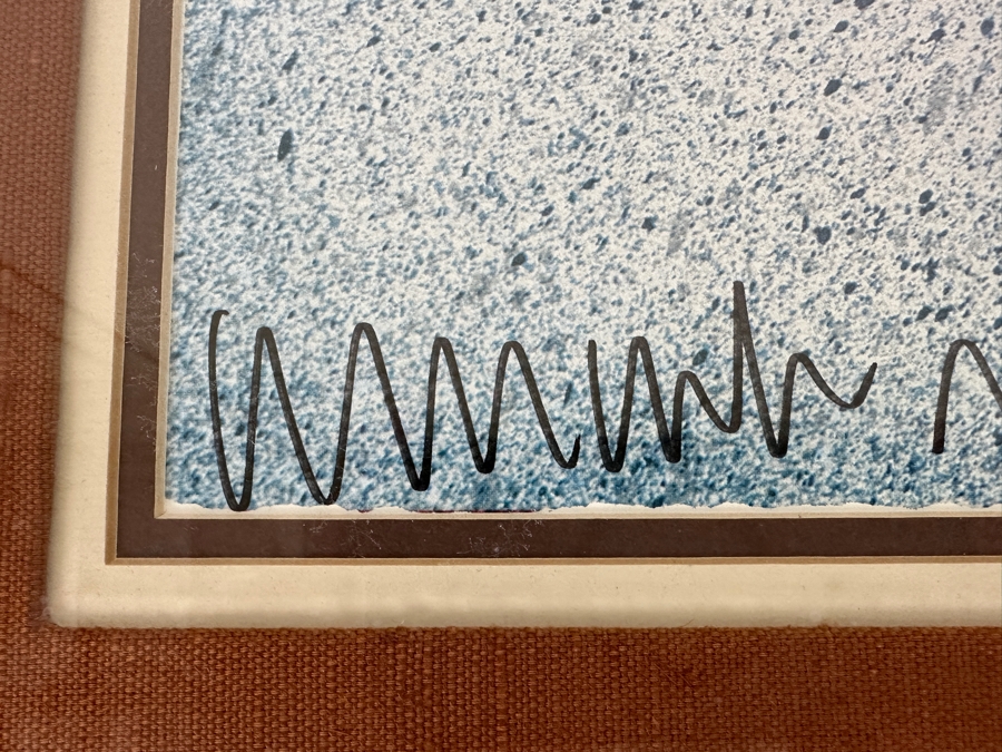 Amado Maurilio Pena, Jr (Born 1943) Hand Signed Print First Season Music At Angel Fire Summer 1984 New Mexico 27 X 19 Framed In Beautiful Inlaid Wooden Frame 34 X 25 [Photo 6]