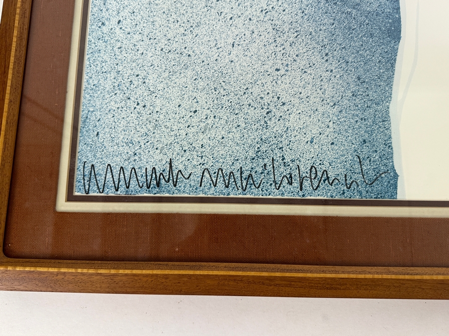 Amado Maurilio Pena, Jr (Born 1943) Hand Signed Print First Season Music At Angel Fire Summer 1984 New Mexico 27 X 19 Framed In Beautiful Inlaid Wooden Frame 34 X 25 [Photo 5]