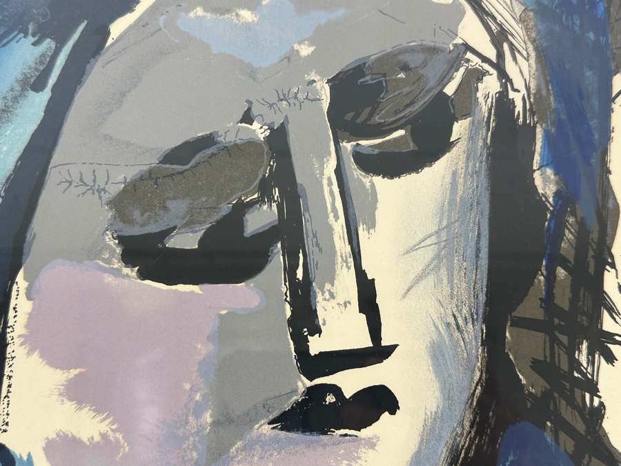 Abraham Rattner (1895-1978, American) Original Lithograph Hand Signed By Artist Titled 'Three Generations' 1975 Limited Edition 39 Of 100 20W X 25.5H Framed 25.5W X 31H [Photo 8]