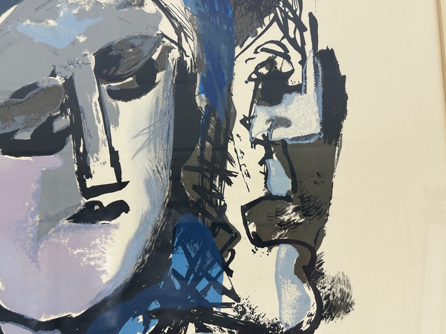 Abraham Rattner (1895-1978, American) Original Lithograph Hand Signed By Artist Titled 'Three Generations' 1975 Limited Edition 39 Of 100 20W X 25.5H Framed 25.5W X 31H [Photo 9]