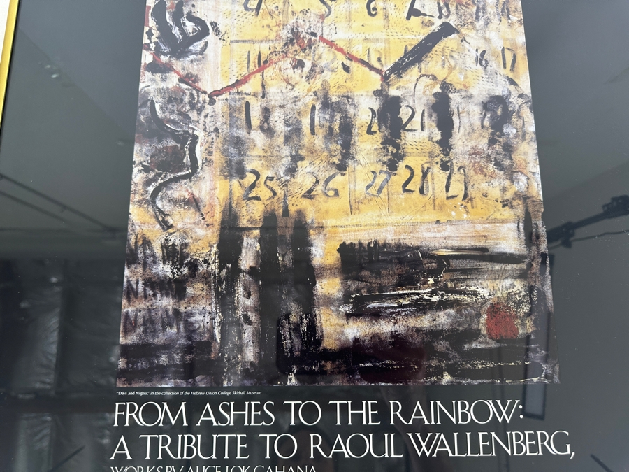 Framed Art Gallery Poster From Ashes To The Rainbow: A Tribute To Raoul Wallenberg March 20 - August 9, 1987 Hebrew Union College Skirball Museum Los Angeles Framed 20 X 30 [Photo 3]