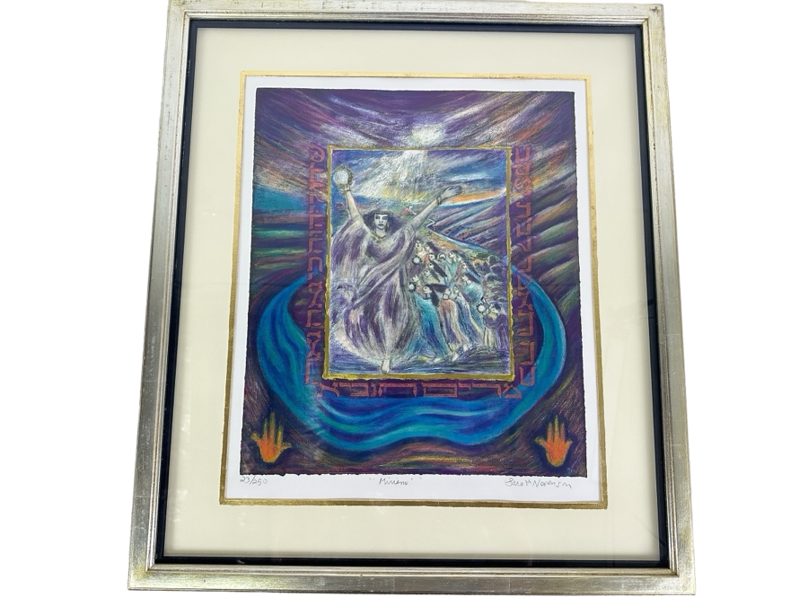 Sara M. Novenson Handpainted Giclee Titled 'Miriam' Women Of The Bible Series Limited Edition 23 Of 250 17.5 X 21.5 Framed 26 X 29 [Photo 2]