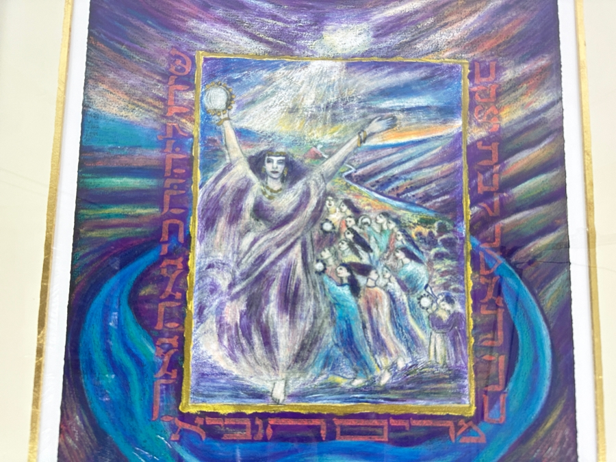 Sara M. Novenson Handpainted Giclee Titled 'Miriam' Women Of The Bible Series Limited Edition 23 Of 250 17.5 X 21.5 Framed 26 X 29 [Photo 3]