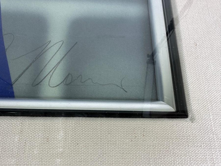 Robin Morris Hand Signed Limited Edition Screen Print Titled 'Her New Blue Coat' 1988 Numbered 58 Of 350 20.5 X 29 Framed 33.5 X 41.5 [Photo 13]