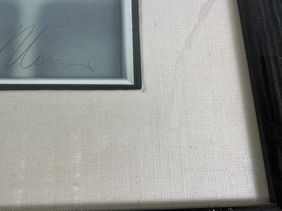 Robin Morris Hand Signed Limited Edition Screen Print Titled 'Her New Blue Coat' 1988 Numbered 58 Of 350 20.5 X 29 Framed 33.5 X 41.5 [Photo 12]