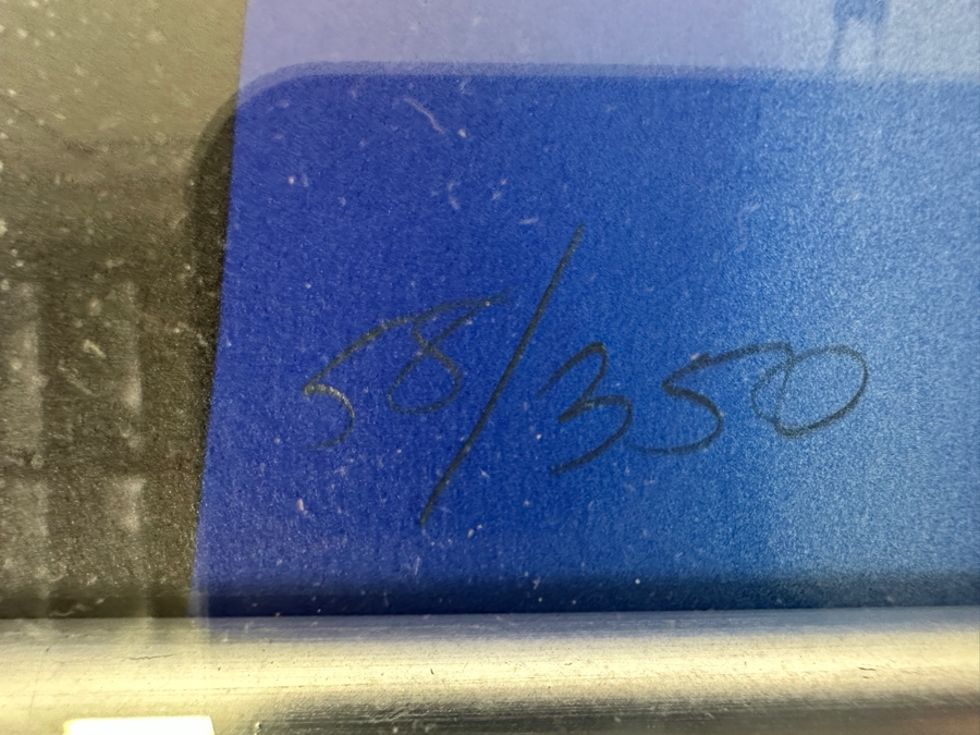 Robin Morris Hand Signed Limited Edition Screen Print Titled 'Her New Blue Coat' 1988 Numbered 58 Of 350 20.5 X 29 Framed 33.5 X 41.5 [Photo 10]