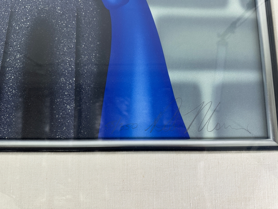 Robin Morris Hand Signed Limited Edition Screen Print Titled 'Her New Blue Coat' 1988 Numbered 58 Of 350 20.5 X 29 Framed 33.5 X 41.5 [Photo 8]