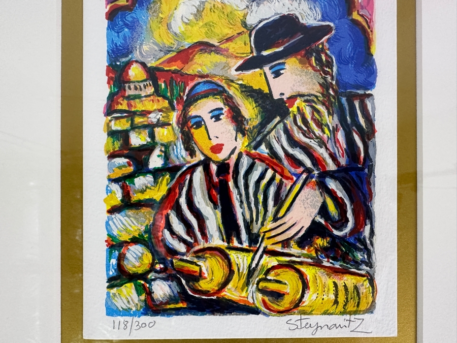 Zamy Steynovitz Hand Signed Serigraph Numbered 118 Of 300 1995 5.5 X 7.5 Framed 16.5 X 18 [Photo 3]