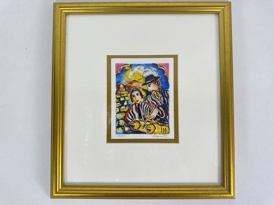 Zamy Steynovitz Hand Signed Serigraph Numbered 118 Of 300 1995 5.5 X 7.5 Framed 16.5 X 18 [Photo 2]