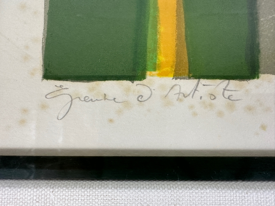 Marcel Mouly (1918-2008, French) 'At The Cafe' Hand Signed Lithograph 19 X 25 Framed 30 X 35 [Photo 9]