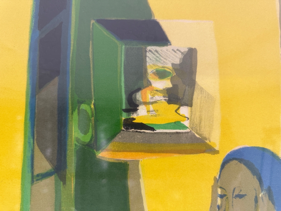 Marcel Mouly (1918-2008, French) 'At The Cafe' Hand Signed Lithograph 19 X 25 Framed 30 X 35 [Photo 4]