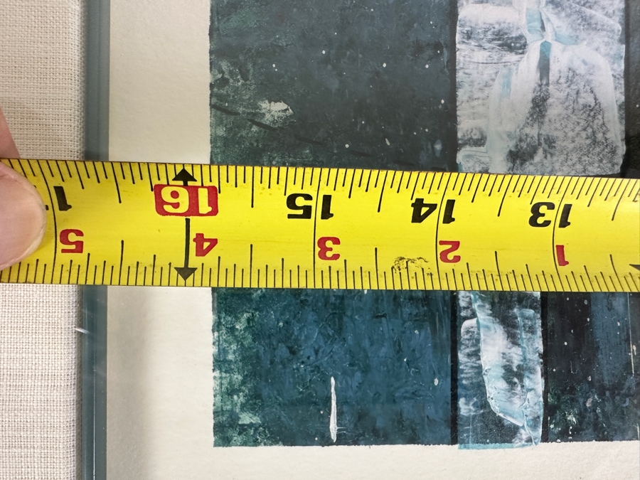 Ralph W. Groff Original Geometric Mixed-Media Painting On Paper Artist Signed 16 X 24 Framed 26 X 33 [Photo 11]