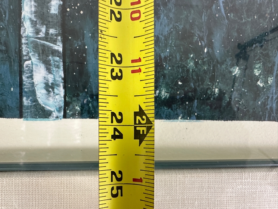 Ralph W. Groff Original Geometric Mixed-Media Painting On Paper Artist Signed 16 X 24 Framed 26 X 33 [Photo 12]