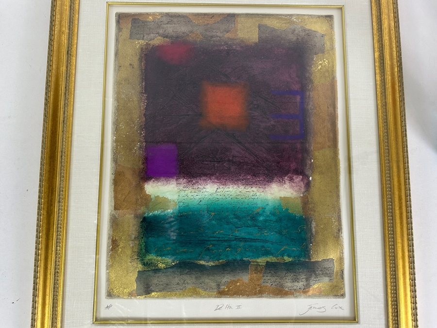 James Cox 'Delta II' Hand Colored Artist Proof Print Artist Signed  19 X 24 Framed 28 X 33 [Photo 3]