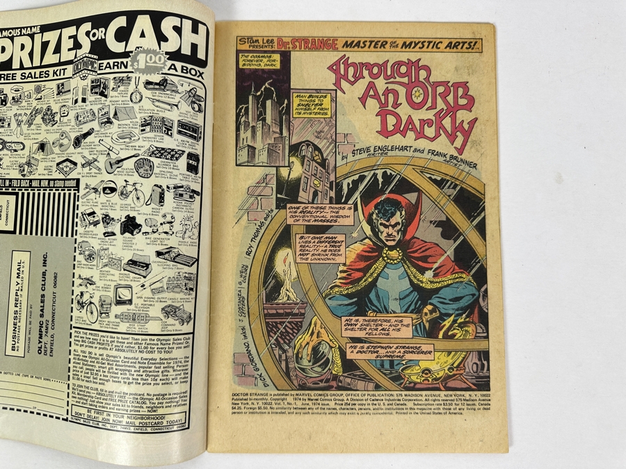Vintage 1974 Marvel Comics Dr. Strange #1 Comic Book [Photo 5]