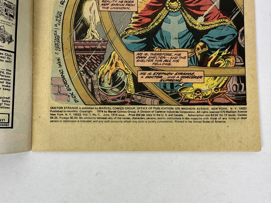Vintage 1974 Marvel Comics Dr. Strange #1 Comic Book [Photo 6]