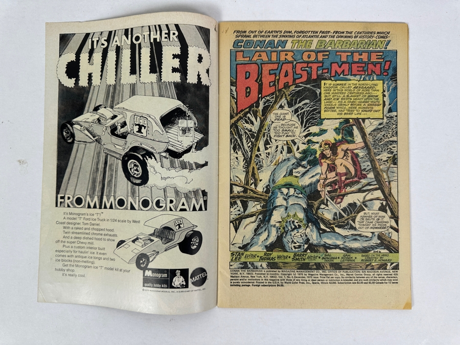 Vintage 1970 Marvel Comics Conan The Barbarian #2 Comic Book [Photo 4]