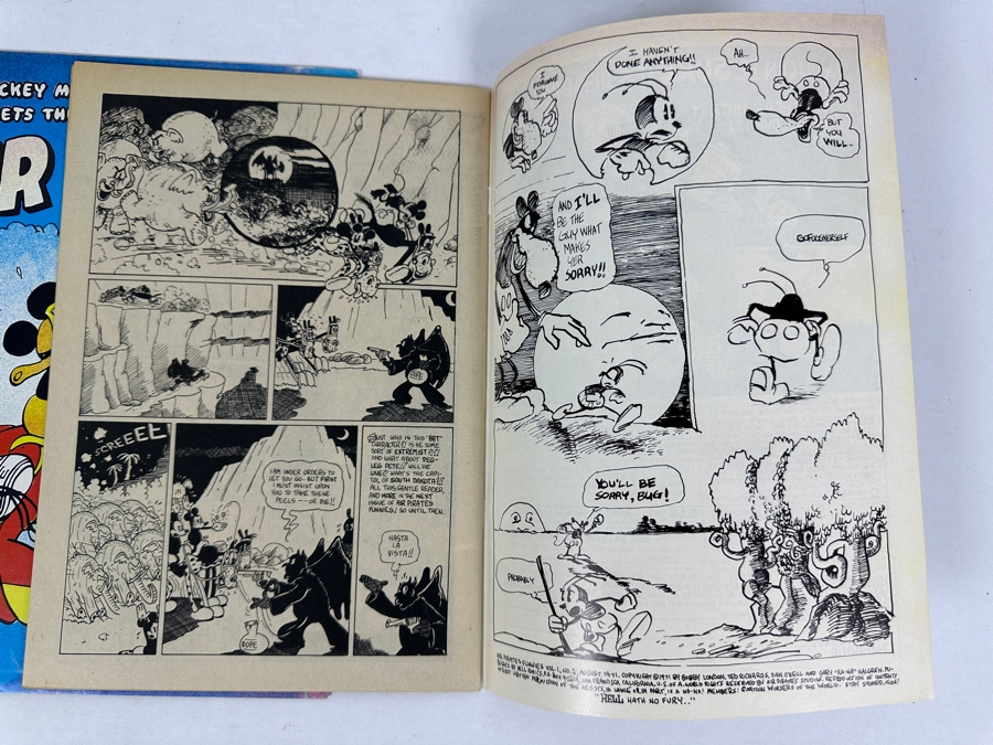 Vintage 1971 Hell Comics Mickey Mouse Meets The Air Pirates Funnies Vol.1, #1 & Air Pirates Funnies Vol.1, #2 Adult Comic Book [Photo 9]