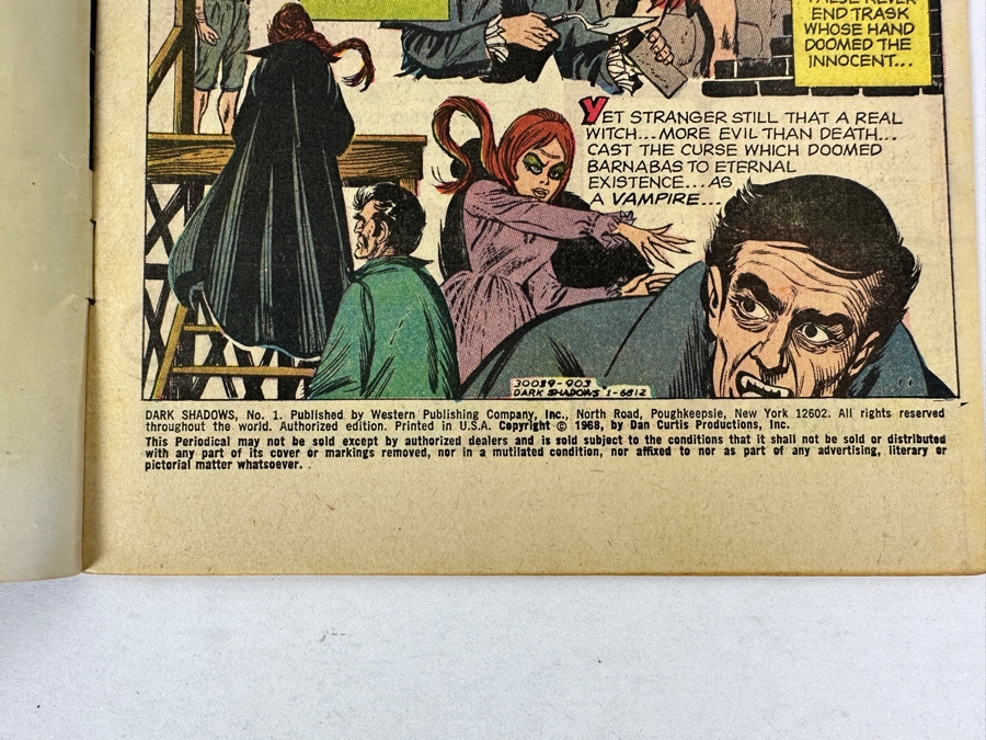 Vintage 1968 Gold Key Western Publishing Co Dark Shadows #1 Comic Book [Photo 3]