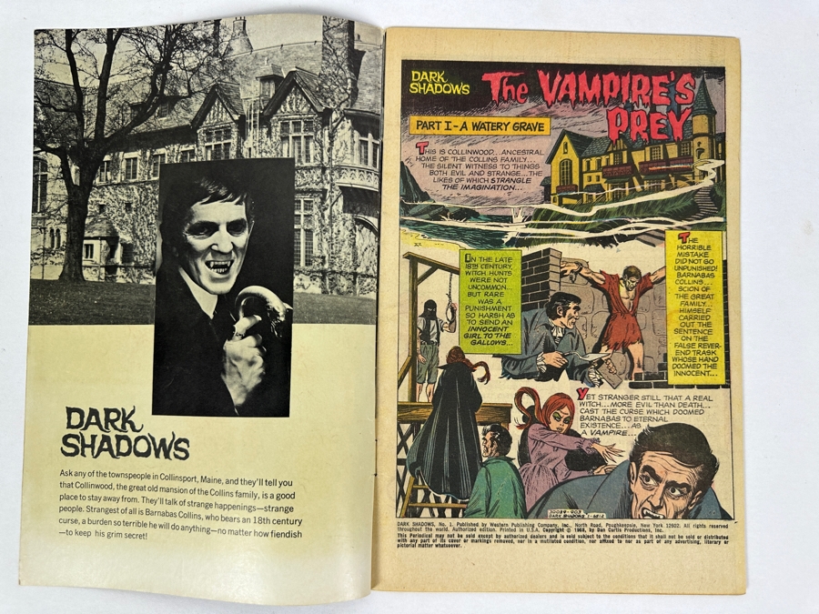 Vintage 1968 Gold Key Western Publishing Co Dark Shadows #1 Comic Book [Photo 2]