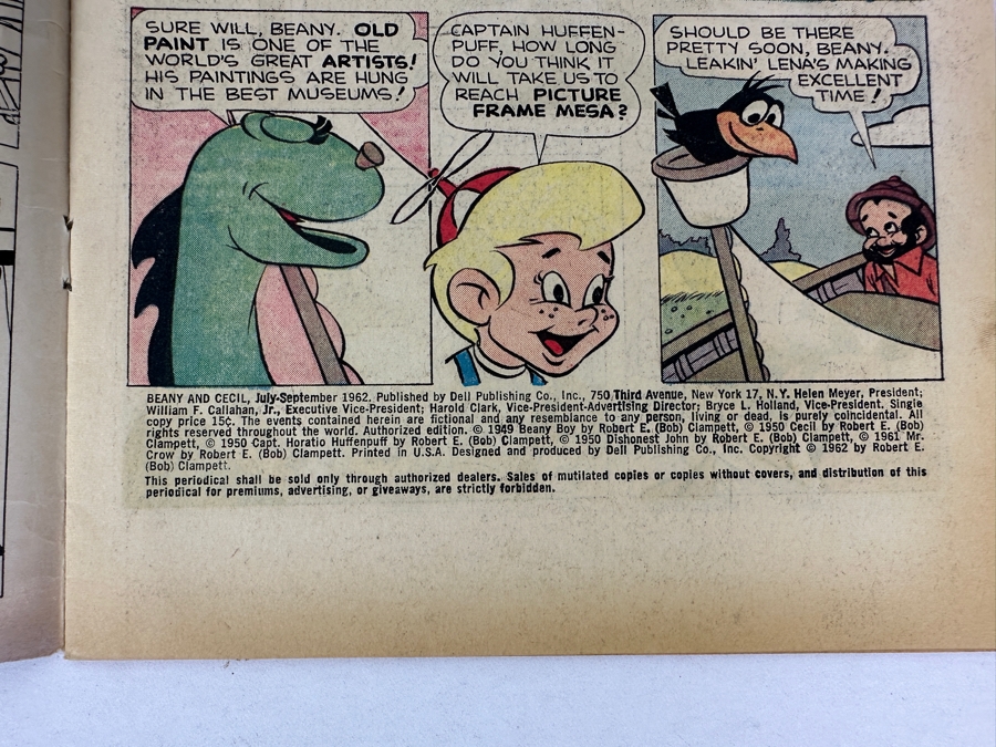 Vintage July-September 1962 Dell Comics Mattel Beany And Cecil #1 Comic Book [Photo 5]