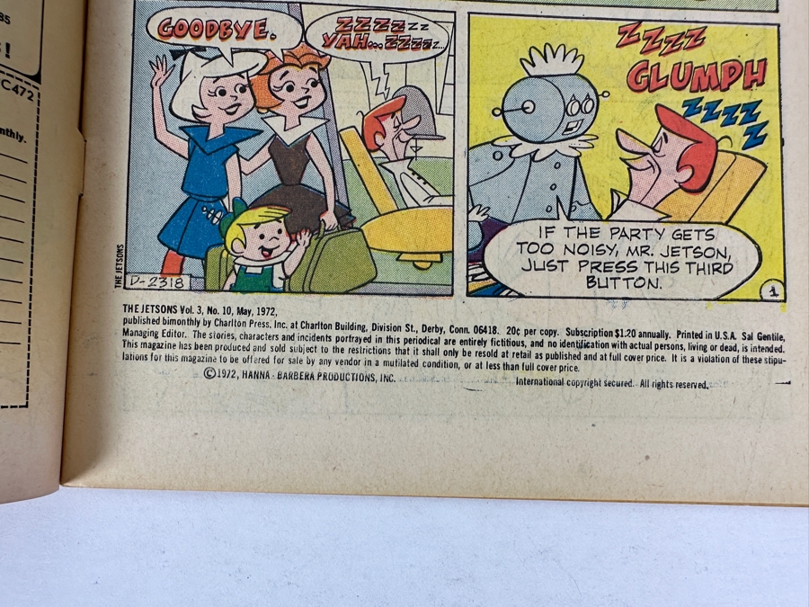 Vintage 1972 Charlton Comics The Jetsons Vol. 3, #10 & 1973 Vol. 4, #16 Comic Books [Photo 8]