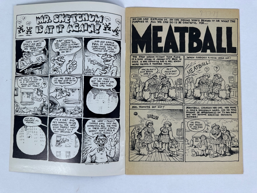 Vintage 1967 Apex Novelty Zap Comix No. 0 Robert Crumb Comic Book [Photo 3]