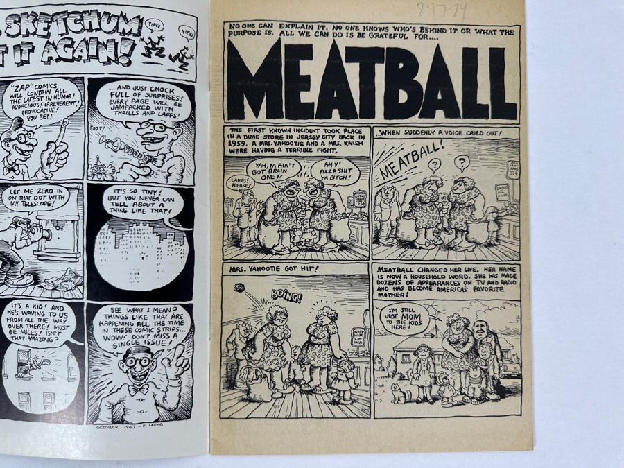 Vintage 1967 Apex Novelty Zap Comix No. 0 Robert Crumb Comic Book [Photo 4]