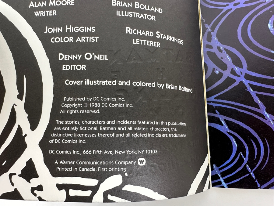 Vintage 1988 DC Comics Batman The Killing Joke Graphic Novel Comic Book [Photo 5]