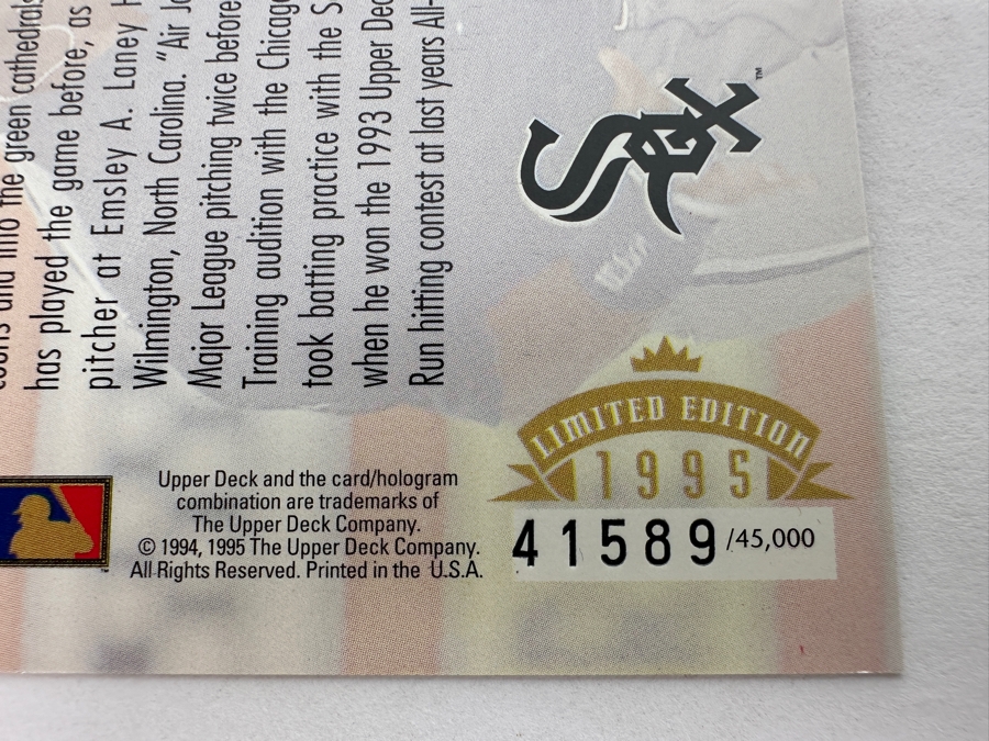 Limited Edition 1995 Upper Deck Oversized Michael Jordan