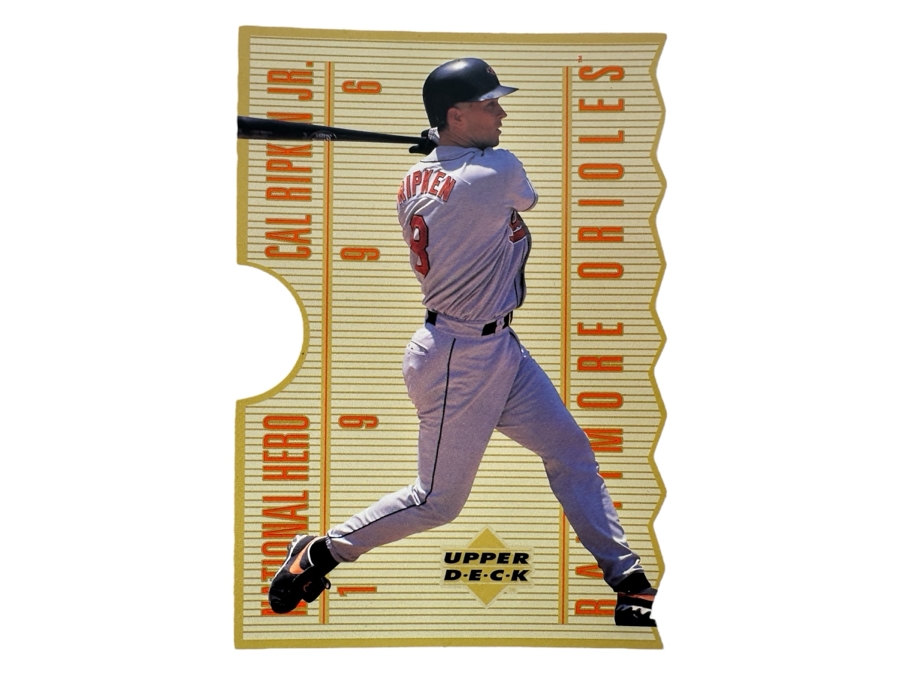 Limited Edition 1996 Upper Deck Oversized Cal Ripken Jr. Baltimore Orioles Baseball Card Numbered 2,383 Of 5,000 [Photo 1]