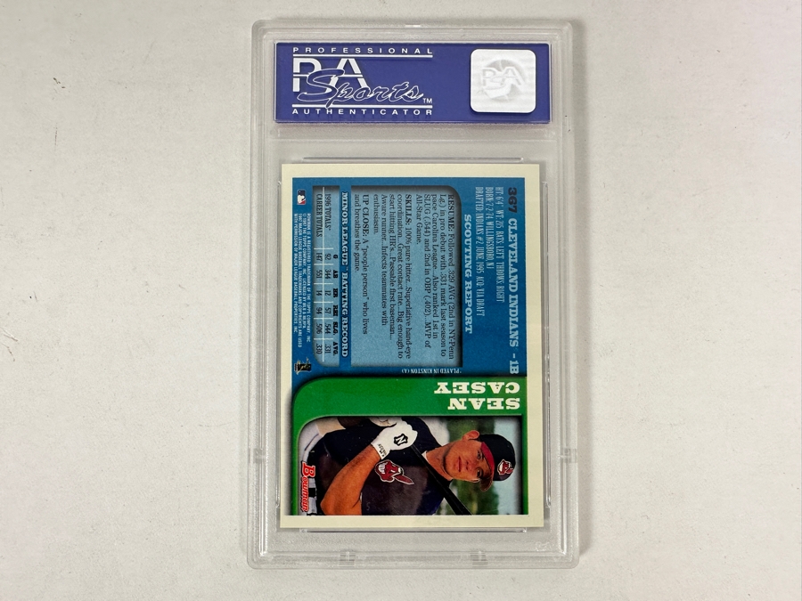 Vintage 1997 Bowman Sean Casey Baseball Card #367 PSA Graded Near Mint 8 [Photo 2]