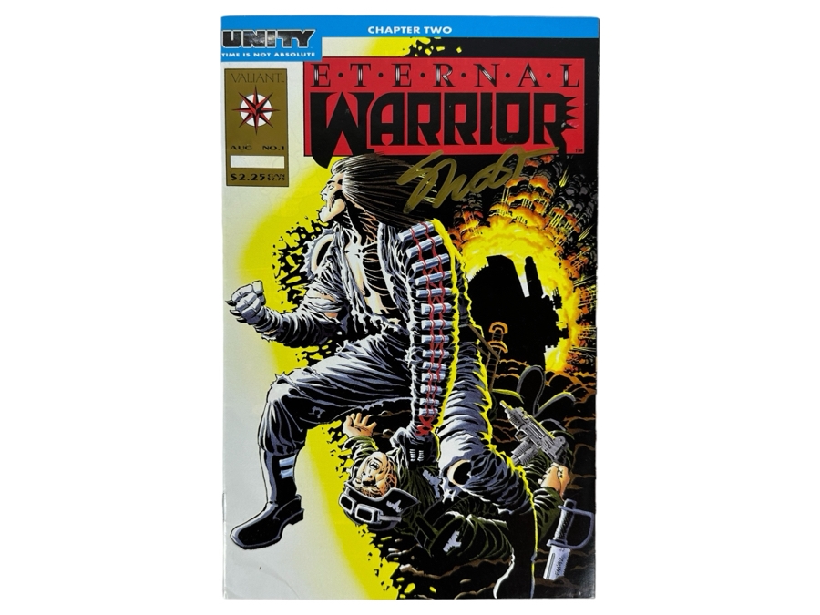 Vintage 1992 Valiant Comics Eternal Warrior Signed Jim Shooter #1 Comic Book [Photo 1]