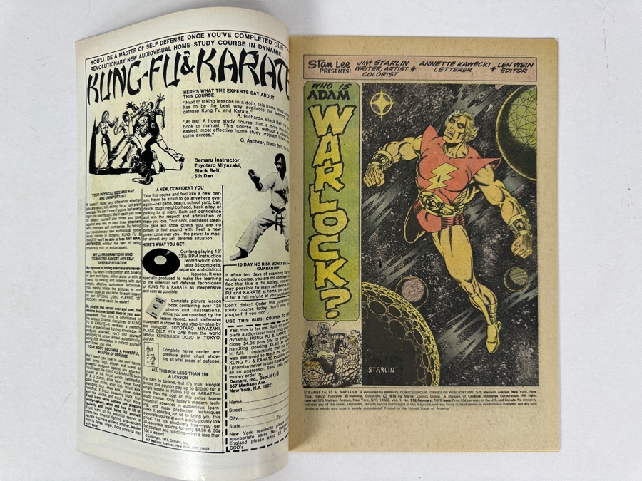 Vintage 1975 Marvel Comics Strange Tales Featuring: Warlock #178 Comic Book 1st Appearance Of Magus [Photo 5]