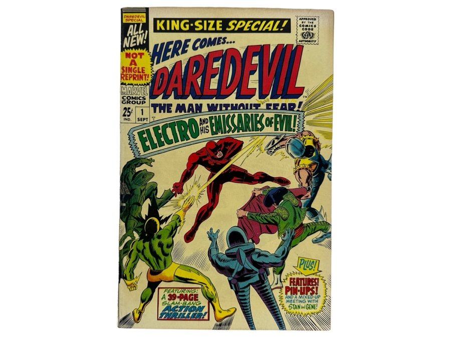 Vintage 1967 Marvel Comics King-Size Special Here Comes... Daredevil Annual #1 Comic Book [Photo 1]