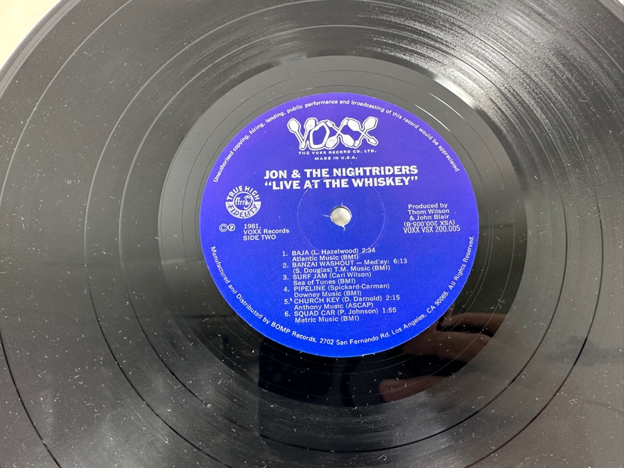 Vintage 1981 Jon & The Nightriders 'Live At The Whiskey' Voxx Records VSX 200.005 Vinyl Record [Photo 7]