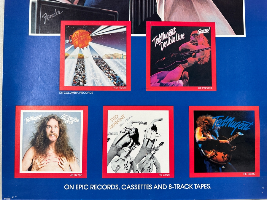 Vintage Ted Nugent Weekend Warriors Record Store Promotional Rock Poster 17.5 X 35 [Photo 4]