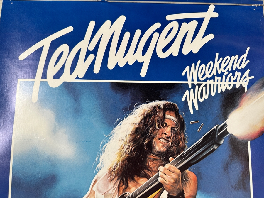 Vintage Ted Nugent Weekend Warriors Record Store Promotional Rock Poster 17.5 X 35 [Photo 3]
