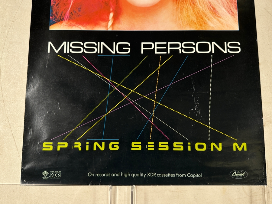 Vintage 1982 Missing Persons Spring Session M Capitol Records Record Store Promotional New Wave Pop Rock Poster 20 X 30 [Photo 3]