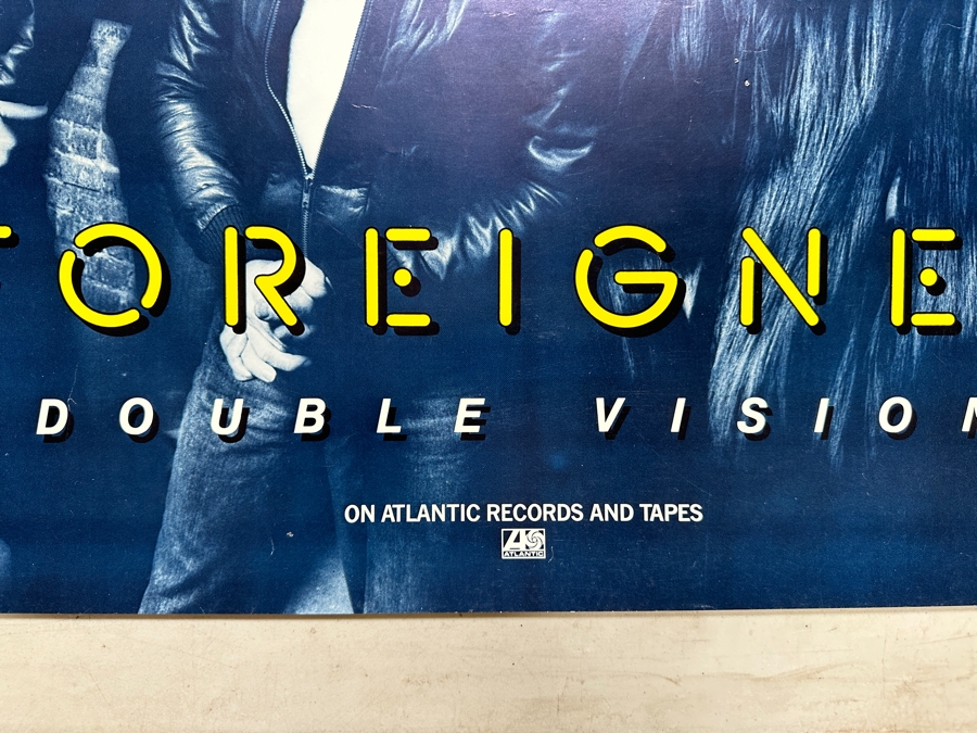 Vintage Foreigner - Double Vision Atlantic Records Record Store Promotional Rock Poster 46.5 X 22.5 [Photo 5]