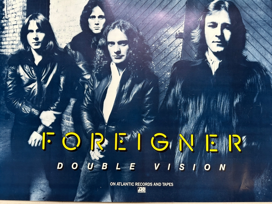 Vintage Foreigner - Double Vision Atlantic Records Record Store Promotional Rock Poster 46.5 X 22.5 [Photo 4]
