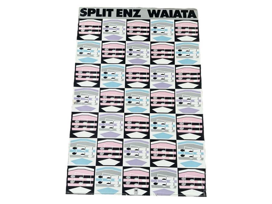 Vintage 1981 Split Enz - Waiata A&M Records Record Store Promotional Poster 24 X 36